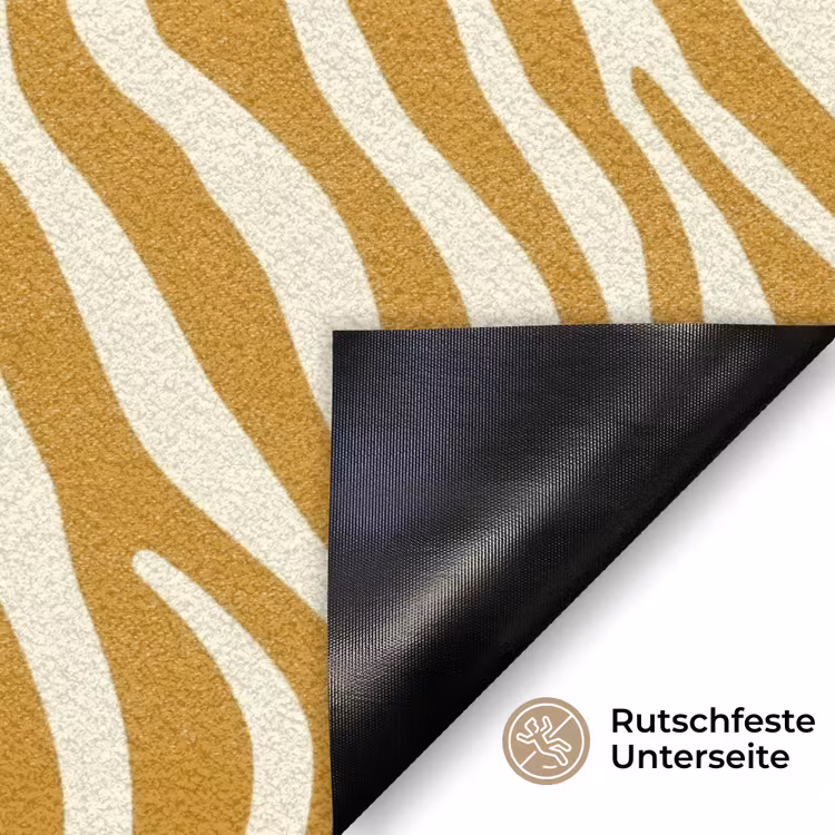 Zebra - Klassiek - Oker - Geel Deurmat klein 898 -antislip_DE