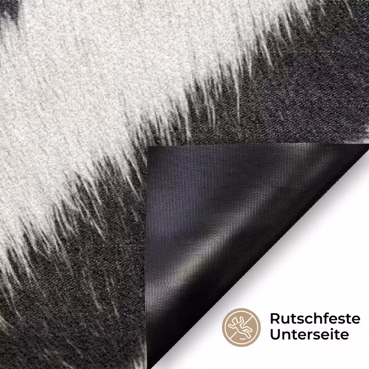 Zebra - Vacht - Klassiek - Zwart - Wit Deurmat klein -antislip_DE
