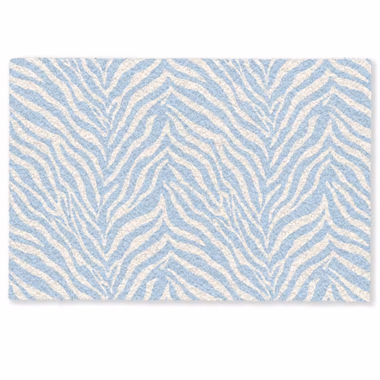 Zebra - Motief - Blauw - Wit Deurmat klein 898 -zkaufland3d