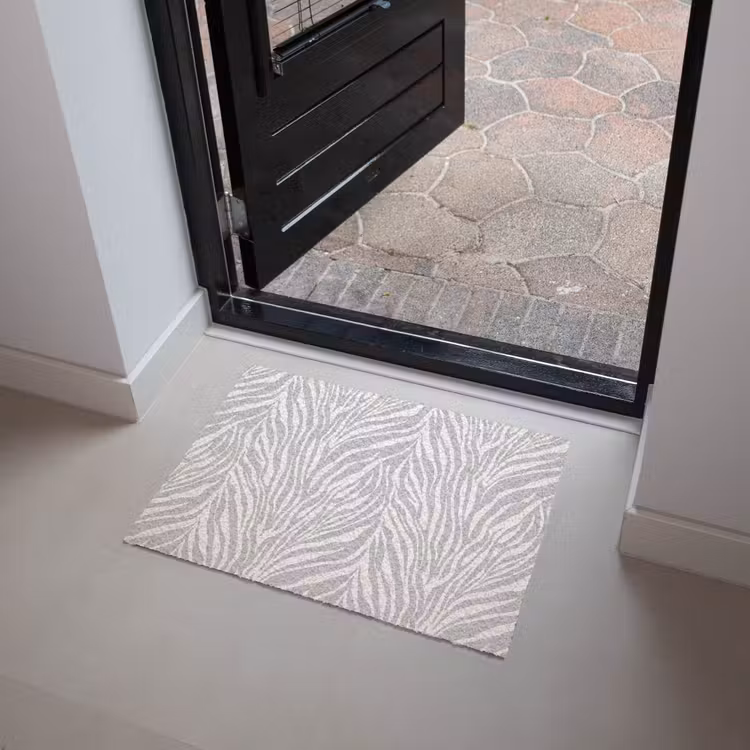 Zebra - Motief - Grijs Deurmat klein 898 -sfeer5