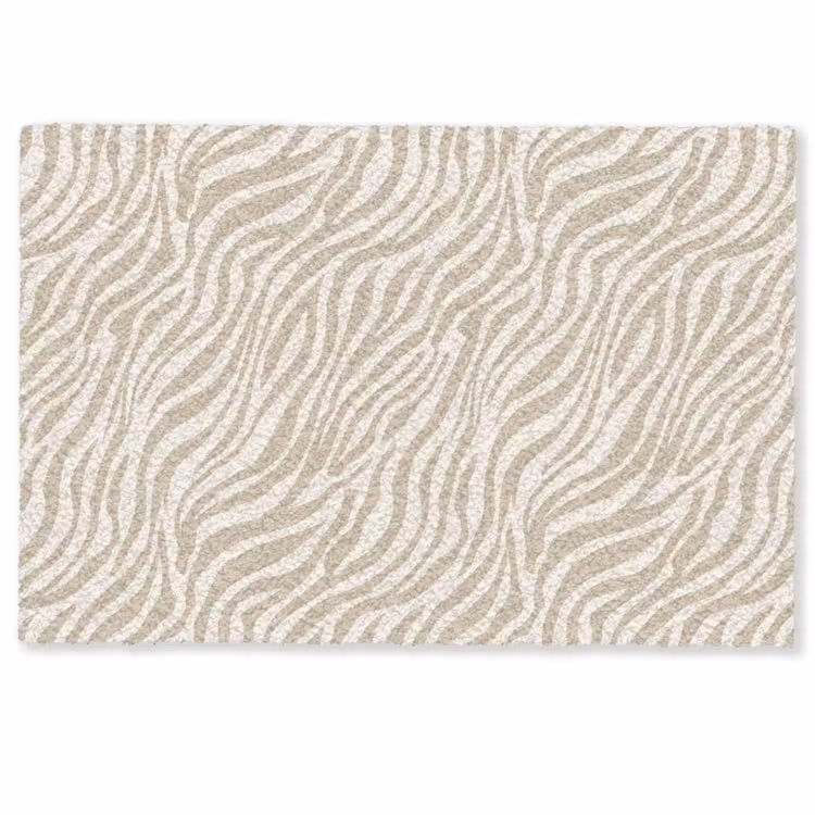 Zebra - Patroon - Beige Deurmat klein 898 -zkaufland3d