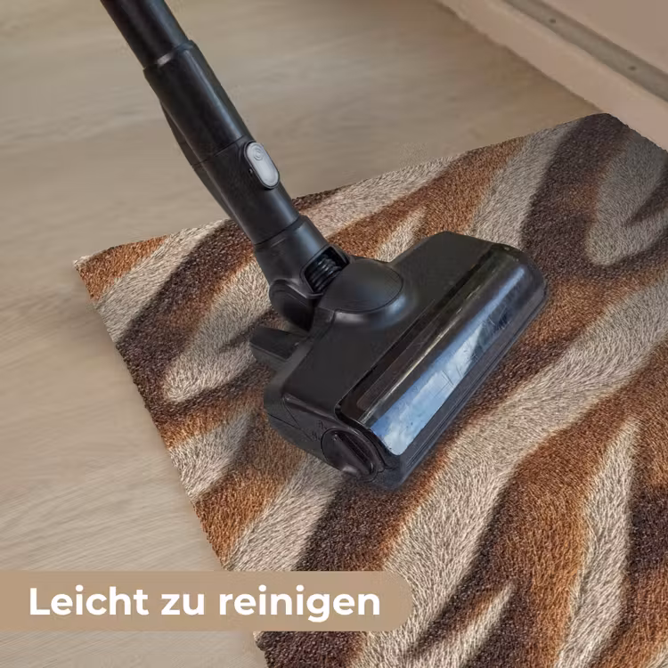 Zebra - Patroon - Bruin Deurmat klein 898 -reinigen_DE
