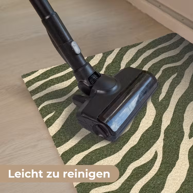 Zebra - Patroon - Groen Deurmat klein 898 -reinigen_DE