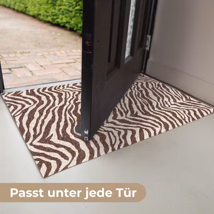 Zebra - Patroon - Zwart - Wit Deurmat klein 898 -USP_DE