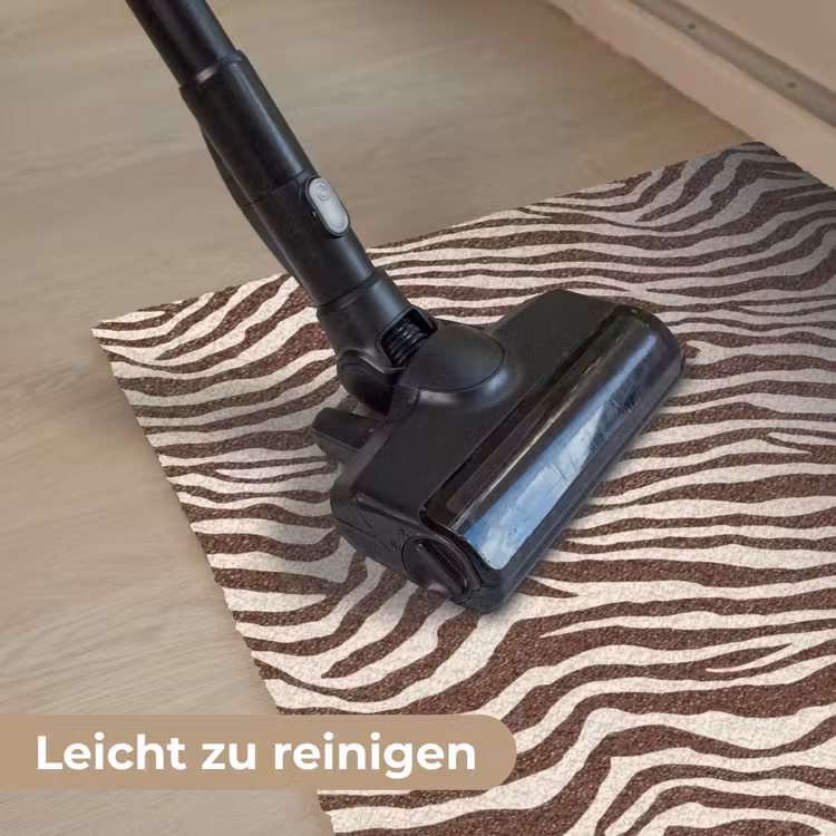 Zebra - Patroon - Zwart - Wit Deurmat klein 898 -reinigen_DE