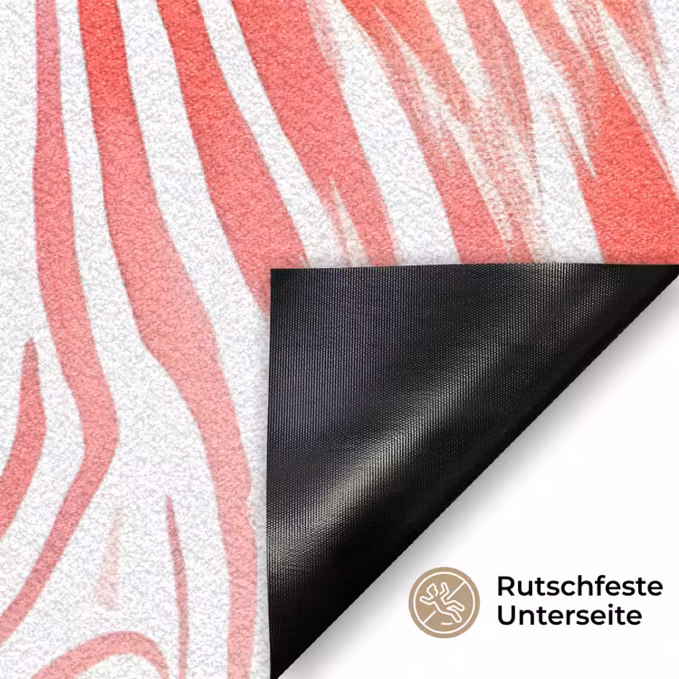 Zebra - Pink - Verf Deurmat klein -antislip_DE