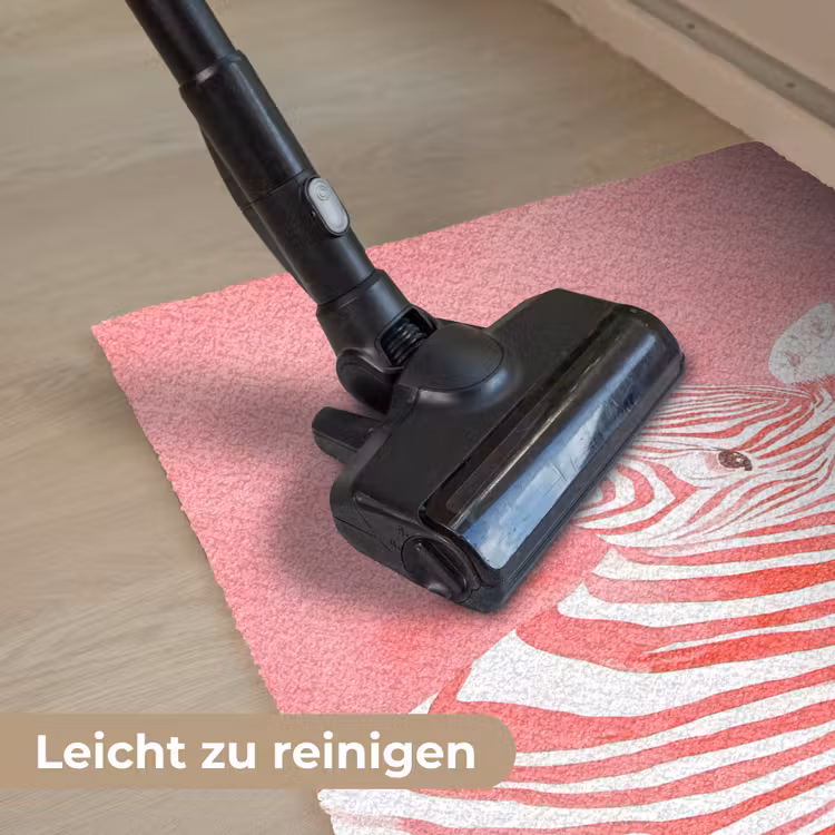 Zebra - Pink - Verf Deurmat klein -reinigen_DE