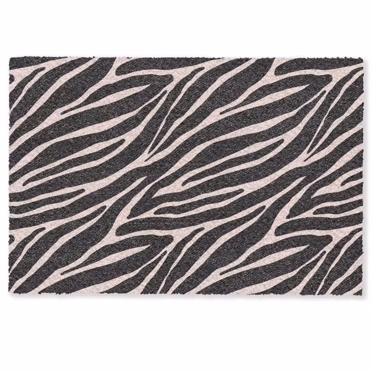 Zebra - Zwart - Roze Deurmat klein 898 -zkaufland3d