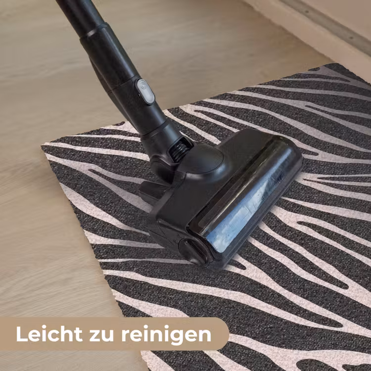 Zebra - Zwart - Roze Deurmat klein 898 -reinigen_DE