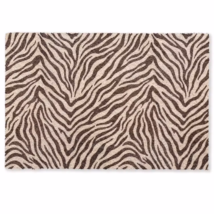 Zebra - Strepen - Bruin Deurmat klein -zkaufland3d
