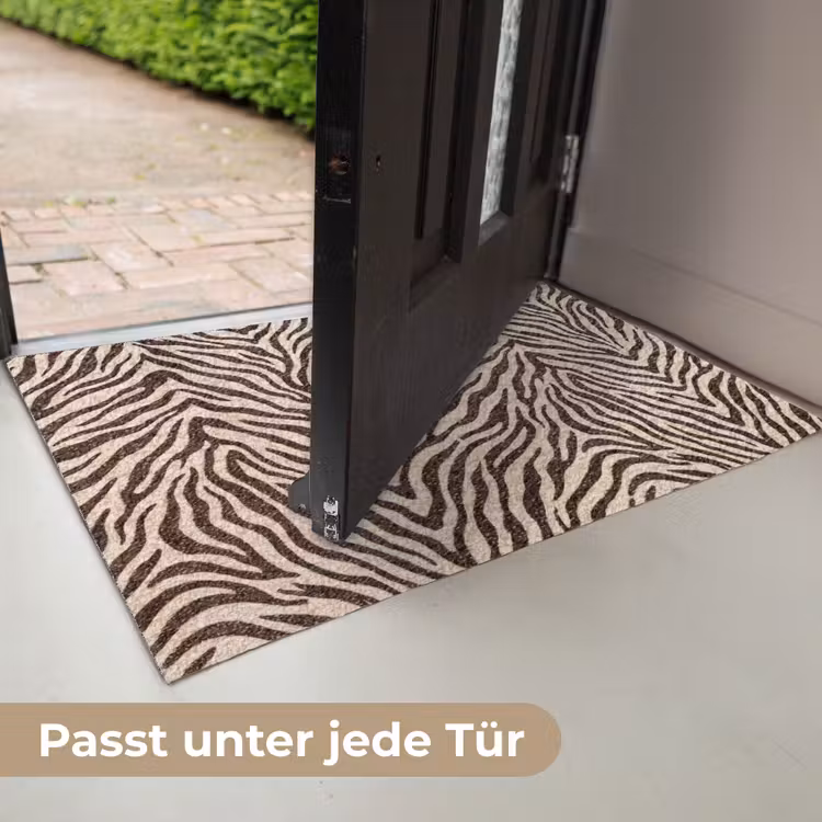 Zebra - Strepen - Bruin Deurmat klein -USP_DE