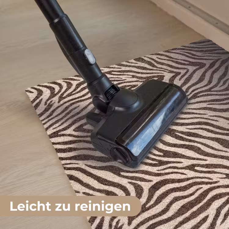 Zebra - Strepen - Bruin Deurmat klein -reinigen_DE