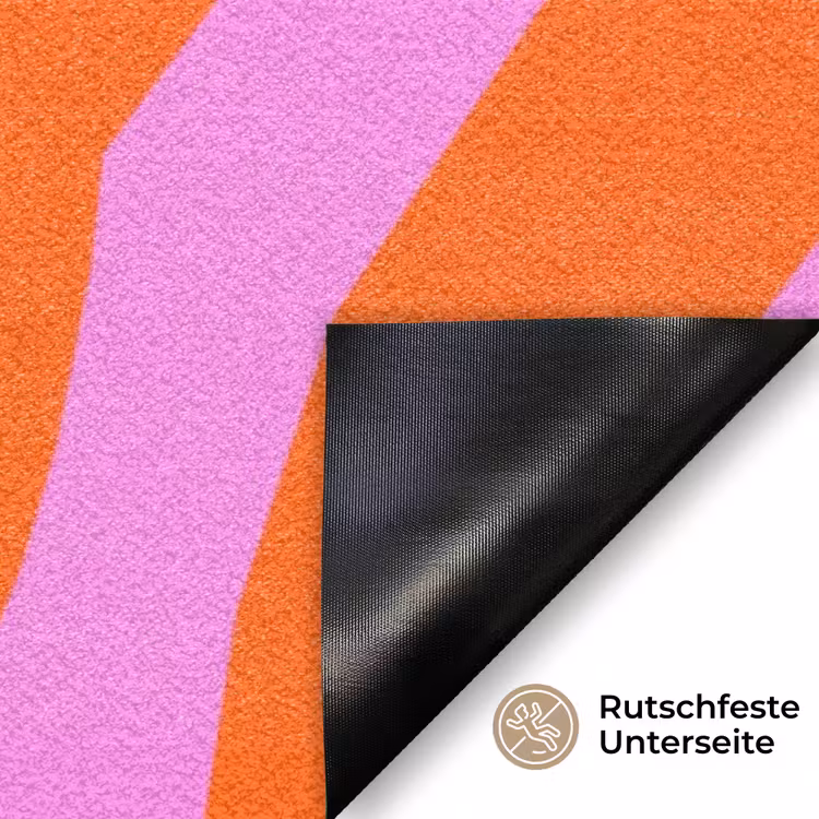 Zebraprint - Grafisch - COOL - Oranje Deurmat klein -antislip_DE