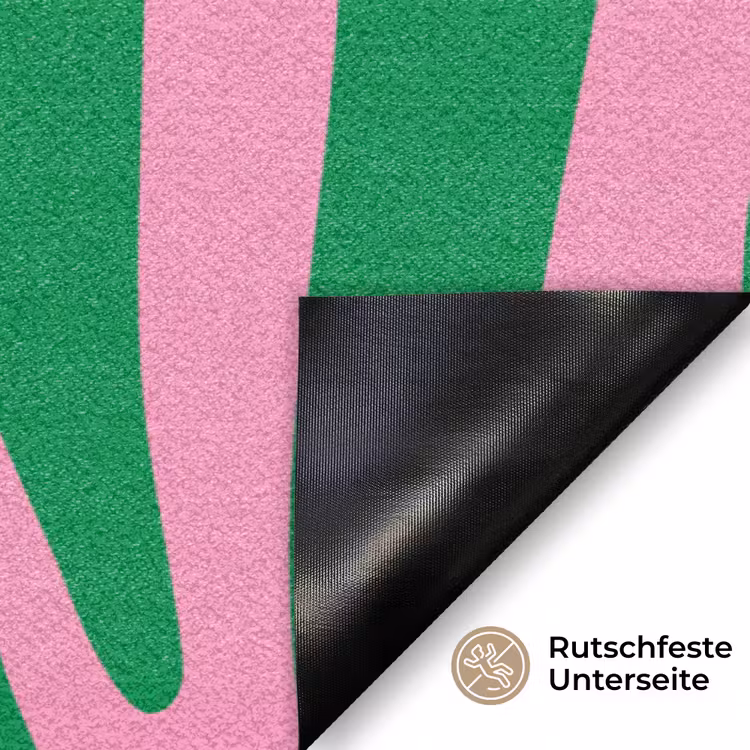 Zebraprint - Roze - Groen - Dierenprint - Kleurrijk Deurmat klein -antislip_DE