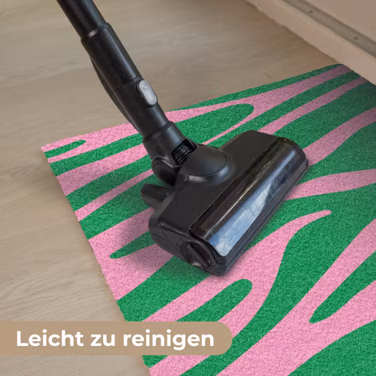 Zebraprint - Roze - Groen - Dierenprint - Kleurrijk Deurmat klein -reinigen_DE