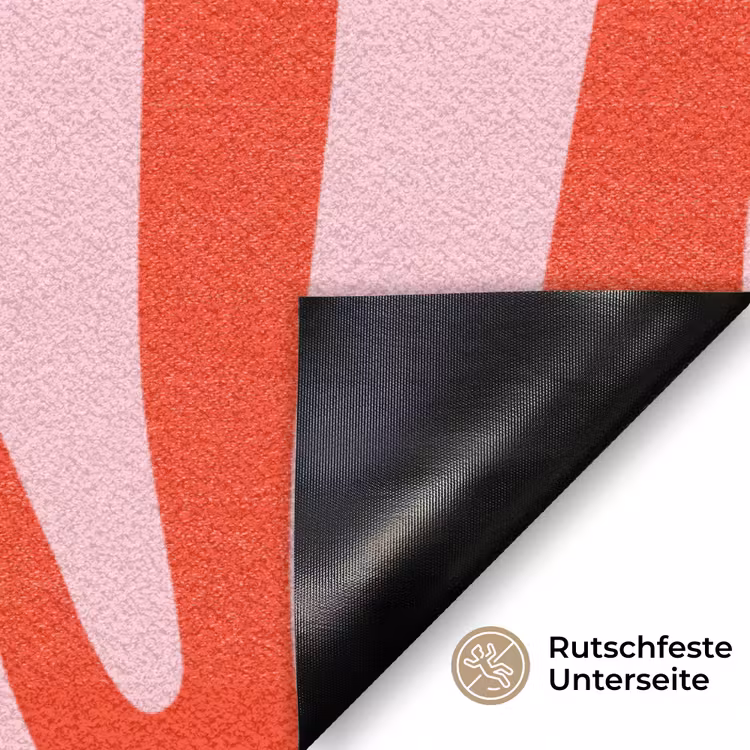 Zebraprint - Roze - Rood - Dierenprint Deurmat klein -antislip_DE