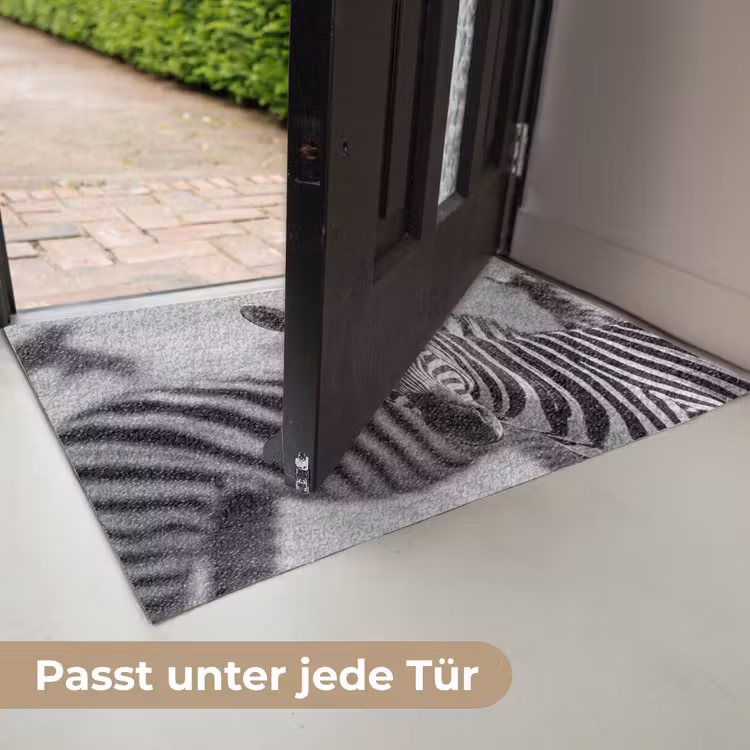 Zebra's - Zwart - Wit Deurmat klein -USP_DE