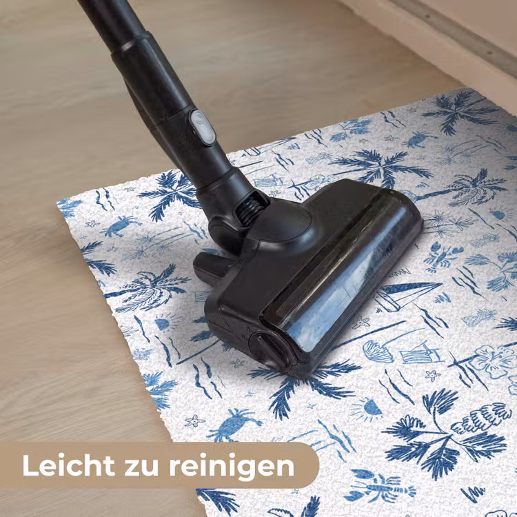 Zee - Patroon - Blauw - Wit Deurmat klein 898 -reinigen_DE