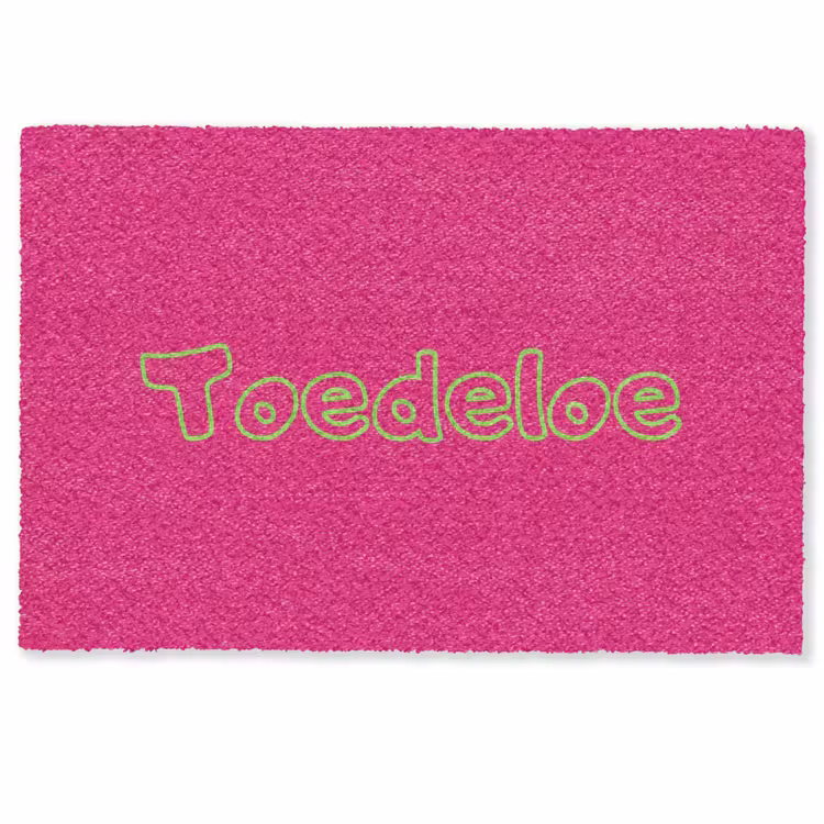 Toedeloe - Groen - Roze Deurmat klein -zkaufland3d