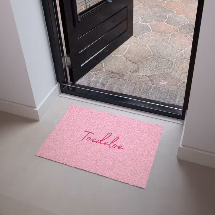 Toedeloe - Roze - Minimalistisch Deurmat klein -sfeer5