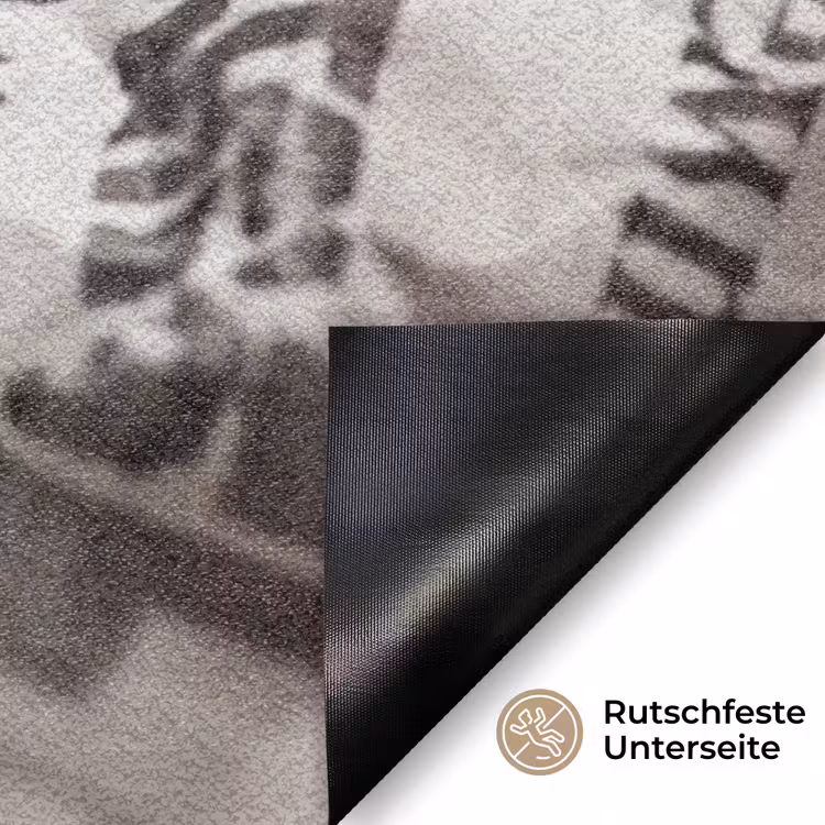 Krant - Gekreukeld - Textuur - Vintage - Zwart-wit Deurmat klein -antislip_DE