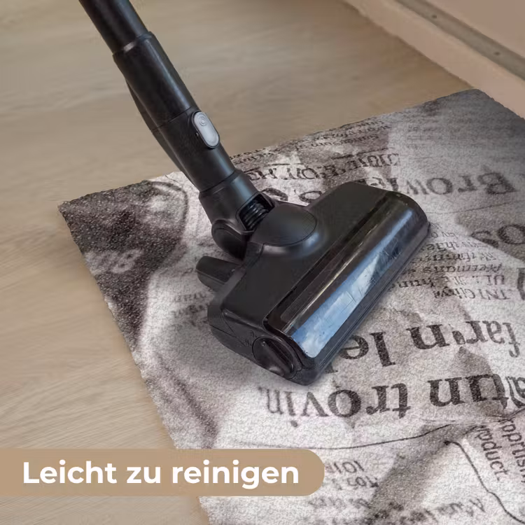 Krant - Gekreukeld - Textuur - Vintage - Zwart-wit Deurmat klein -reinigen_DE