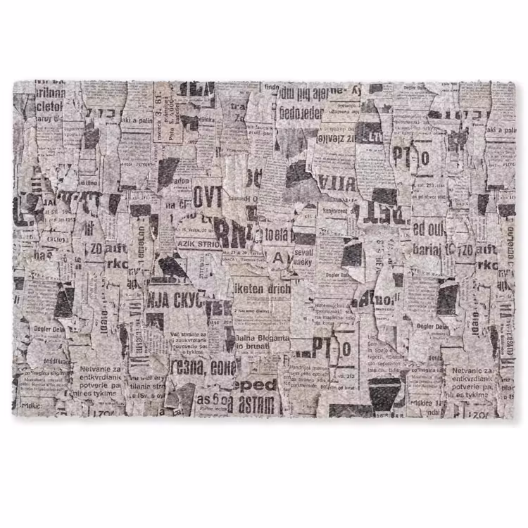 Krant - Gescheurd - Textuur - Abstract - Zwart-wit Deurmat klein -zkaufland3d