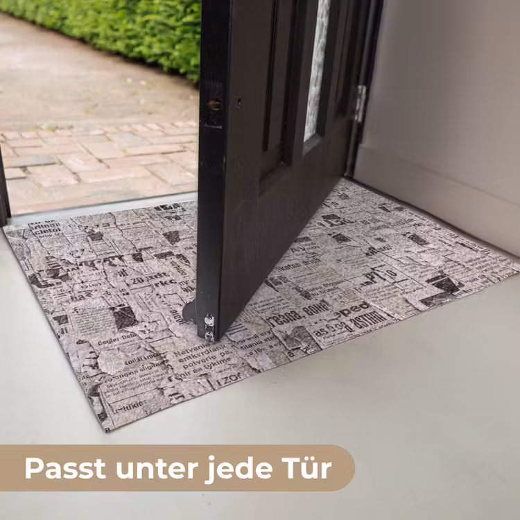 Krant - Gescheurd - Textuur - Abstract - Zwart-wit Deurmat klein -USP_DE