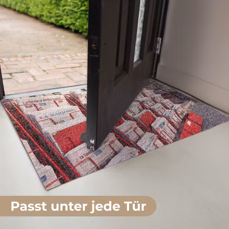 Kranten - Rek - Stedelijk - Dagelijks leven - Rood Deurmat klein -USP_DE