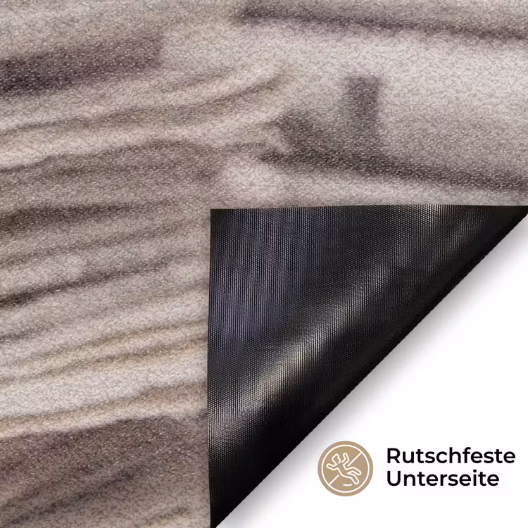 Kranten - Stapel - Nieuws - Vintage - Beige Deurmat klein -antislip_DE