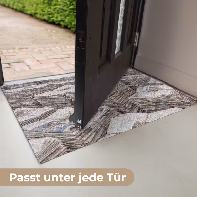 Kranten - Stapels - Touw - Informatie - Vintage Deurmat klein -USP_DE