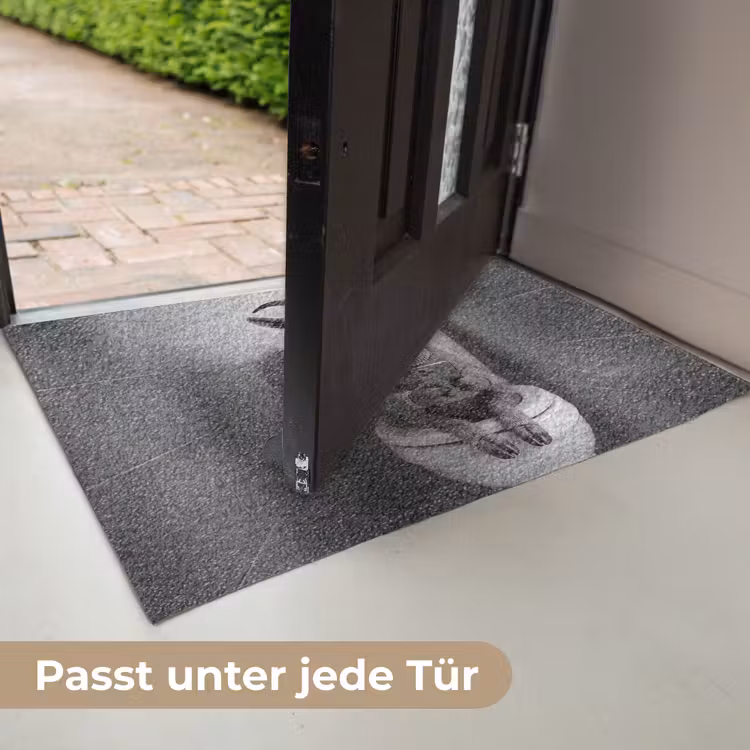 Geit - Telefoon - Toilet - Zwart - Wit Deurmat klein -USP_DE