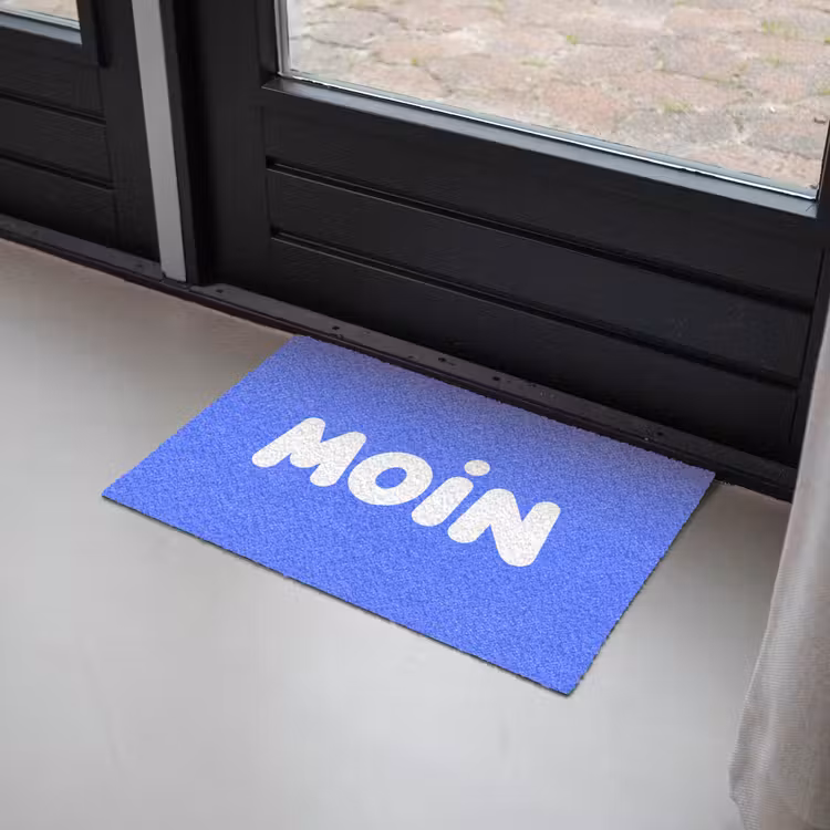 Quote - Blauw - Wit Deurmat klein -sfeer2