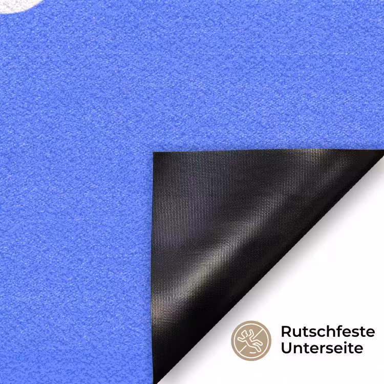 Quote - Blauw - Wit Deurmat klein -antislip_DE