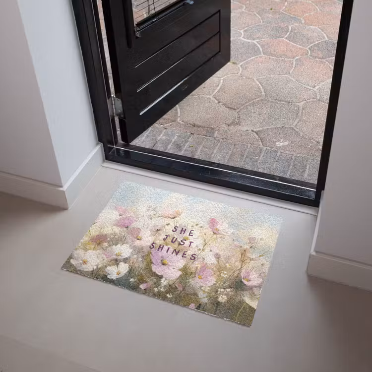 Quote - Bloemen - Schilderachtig Deurmat klein -sfeer5