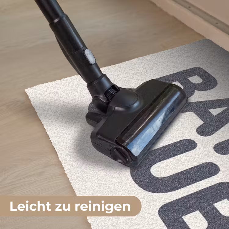 Quote - Grijs - Wit Deurmat klein -reinigen_DE