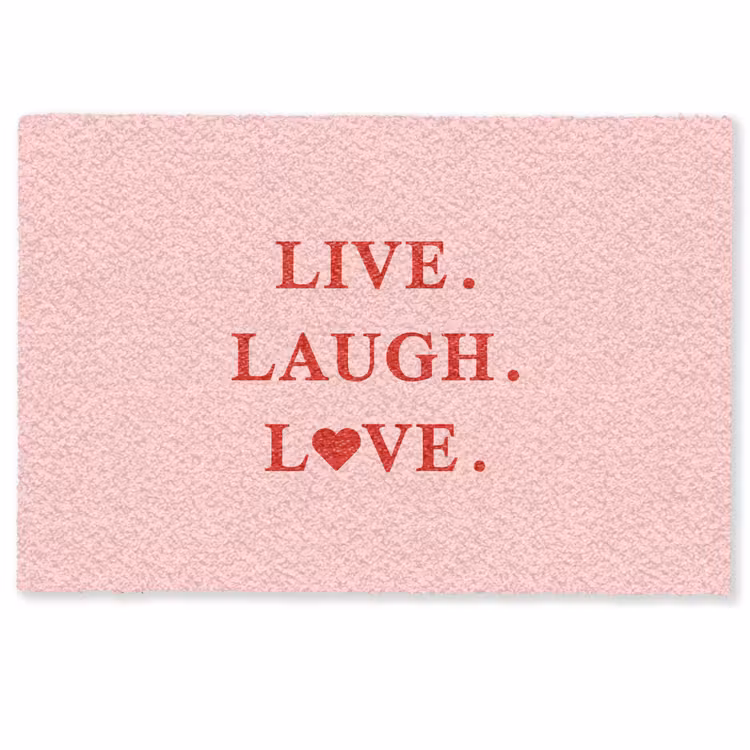 Quote - Love - Roze - Rood Deurmat klein -zkaufland3d