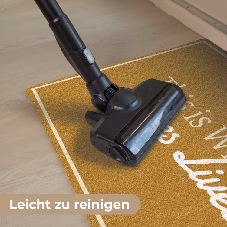 Quote - Modern - Mosterdgeel Deurmat klein -reinigen_DE