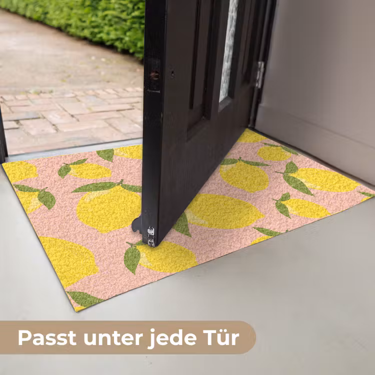 Citroenen - Geel - Roze - Patroon - Vruchten Deurmat klein -USP_DE
