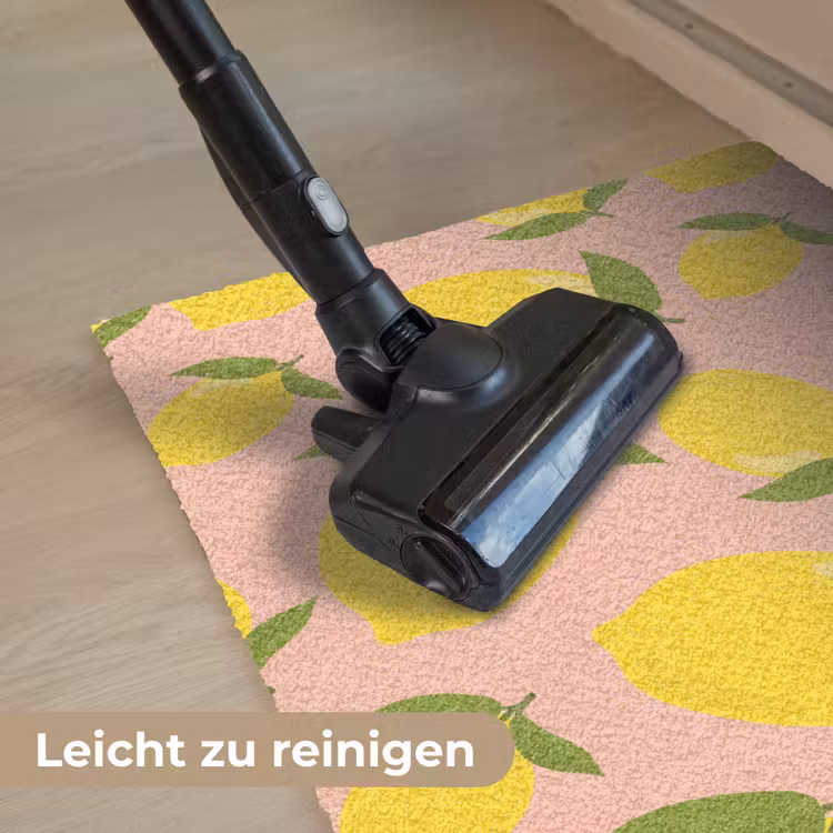 Citroenen - Geel - Roze - Patroon - Vruchten Deurmat klein -reinigen_DE