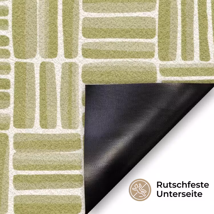Vlecht - Patroon - Groen Deurmat klein 898 -antislip_DE
