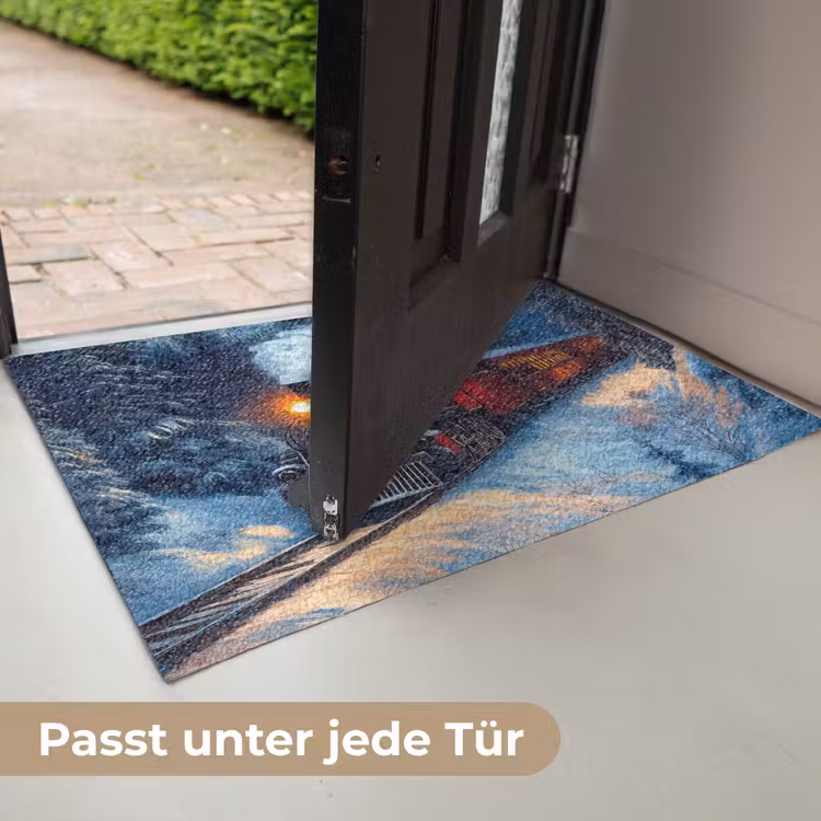 Trein - Kerst - Sneeuw - Kersttrein Deurmat klein -USP_DE