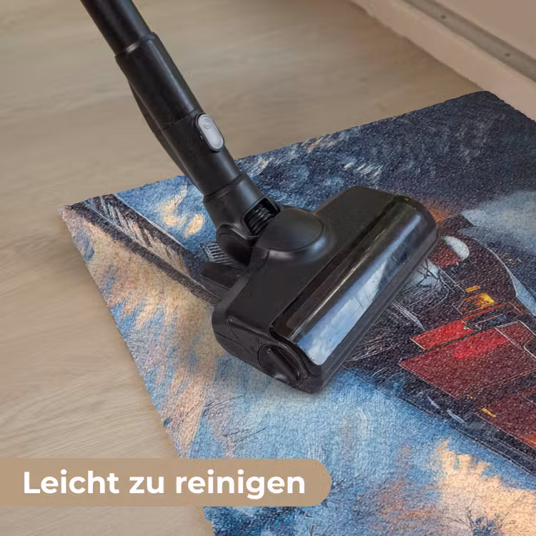 Trein - Kerst - Sneeuw - Kersttrein Deurmat klein -reinigen_DE