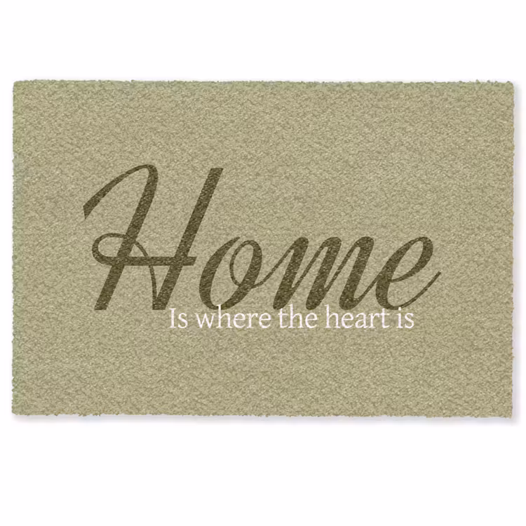 Home is where the heart is - Quote - Groen Deurmat klein -zkaufland3d
