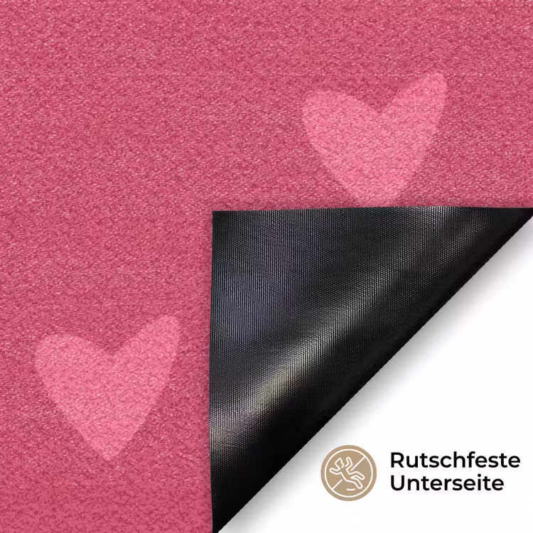 Home is where the heart is - Quote - Roze Deurmat klein -antislip_DE