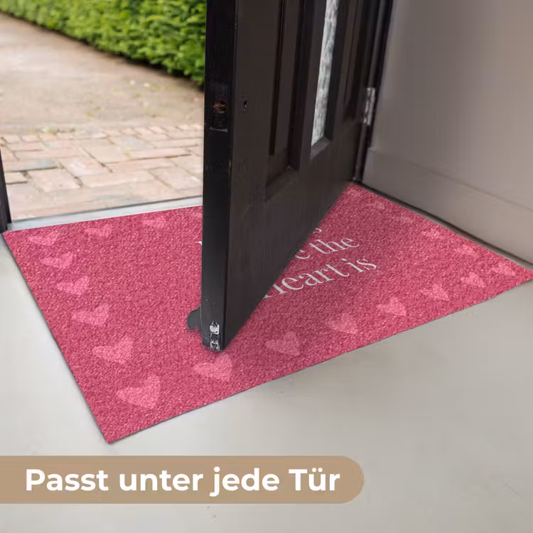 Home is where the heart is - Quote - Roze Deurmat klein -USP_DE