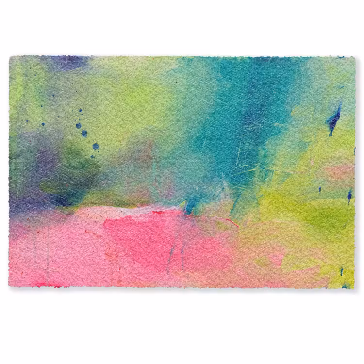 Fußmatte - Zusammenfassung – Farben – Modern – Grün – Rosa - Abstract - Kleuren - Modern - Groen - Roze Deurmat klein