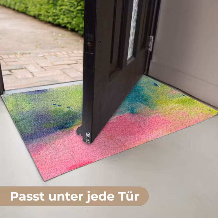 Fußmatte - Zusammenfassung – Farben – Modern – Grün – Rosa - Abstract - Kleuren - Modern - Groen - Roze Deurmat klein