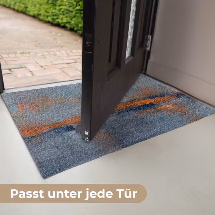 Fußmatte - Zusammenfassung – Farben – Modern – Orange – Grau - Abstract - Kleuren - Modern - Oranje - Grijs Deurmat klein