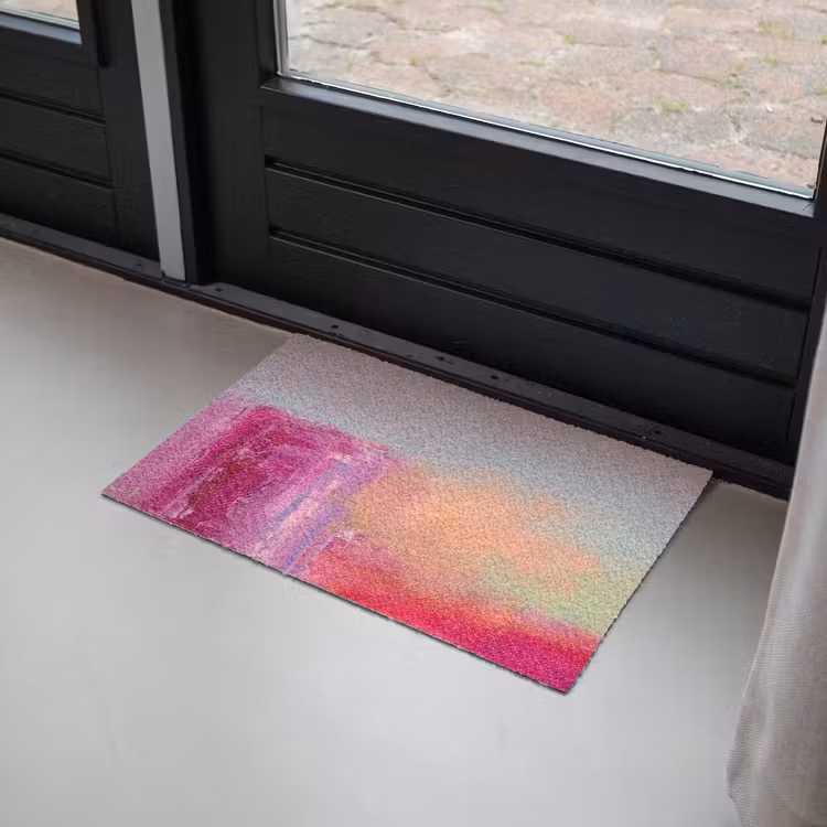 Fußmatte - Zusammenfassung – Farben – Modern – Rosa - Abstract - Kleuren - Modern - Roze Deurmat klein